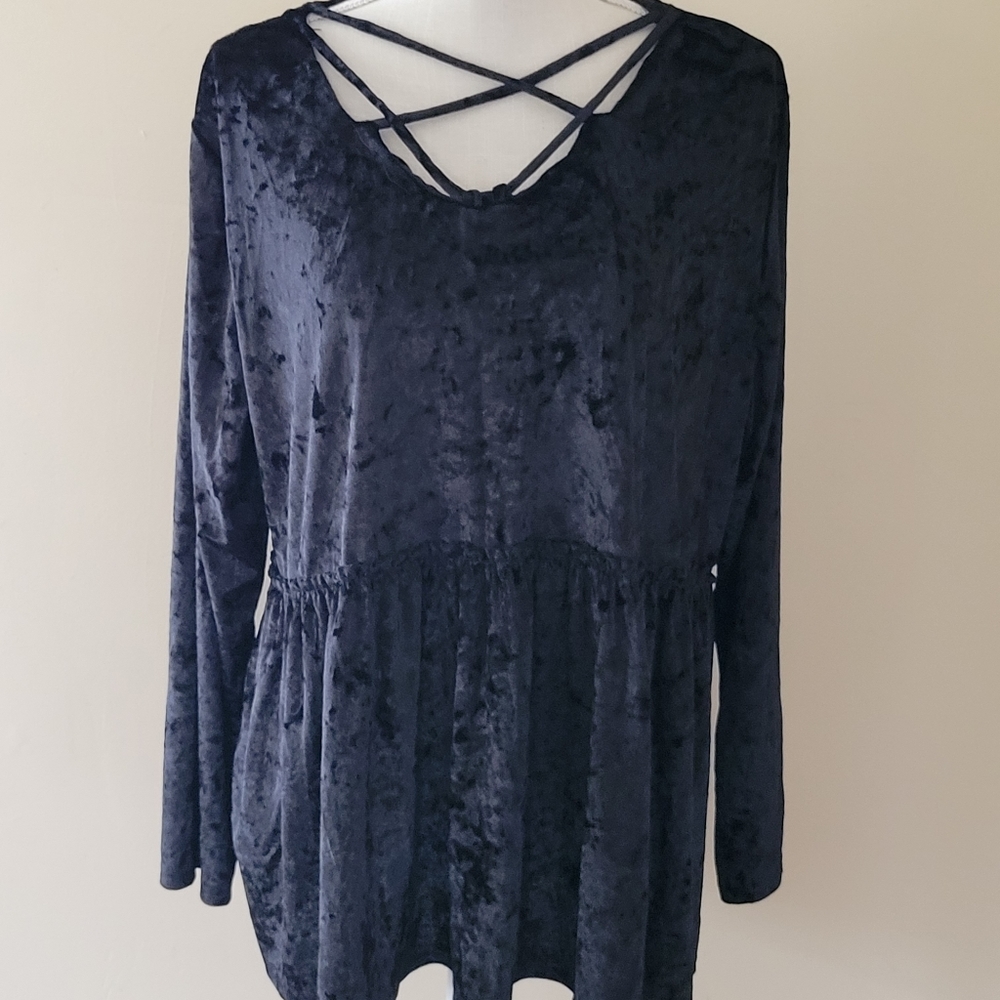 Highness velvet babydoll blouse size 2x